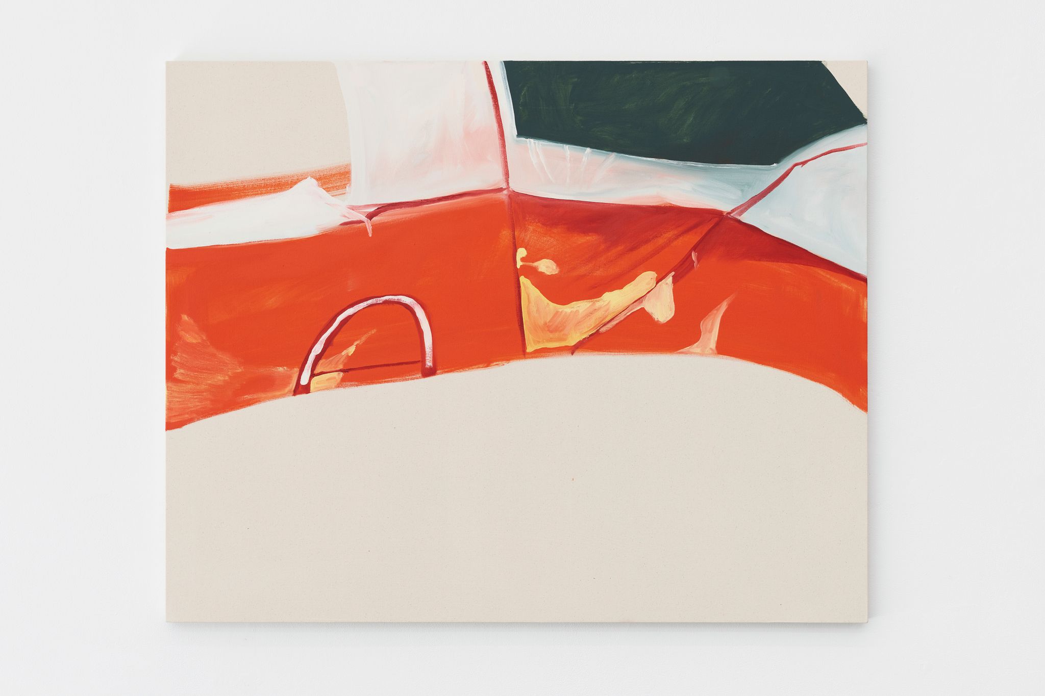 Brenda Draney, Orange Tent, 2020, Oil on canvas, 122 ⁠× ⁠152 ⁠⁠cm