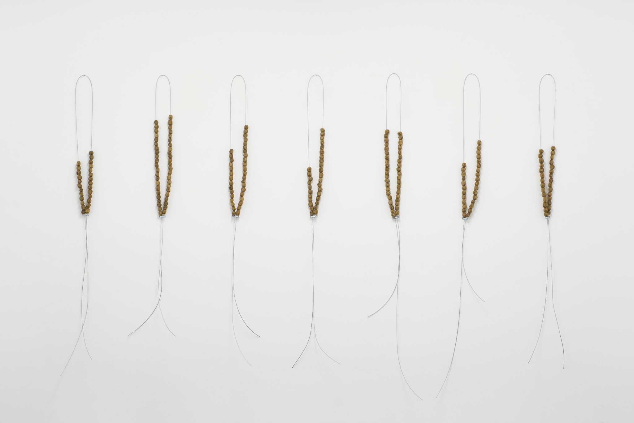 Davide Stucchi, Necklace (Koboloi) I, 2017, Soap beads, iron wire, 161 ⁠× ⁠7 ⁠× ⁠4 ⁠⁠cm