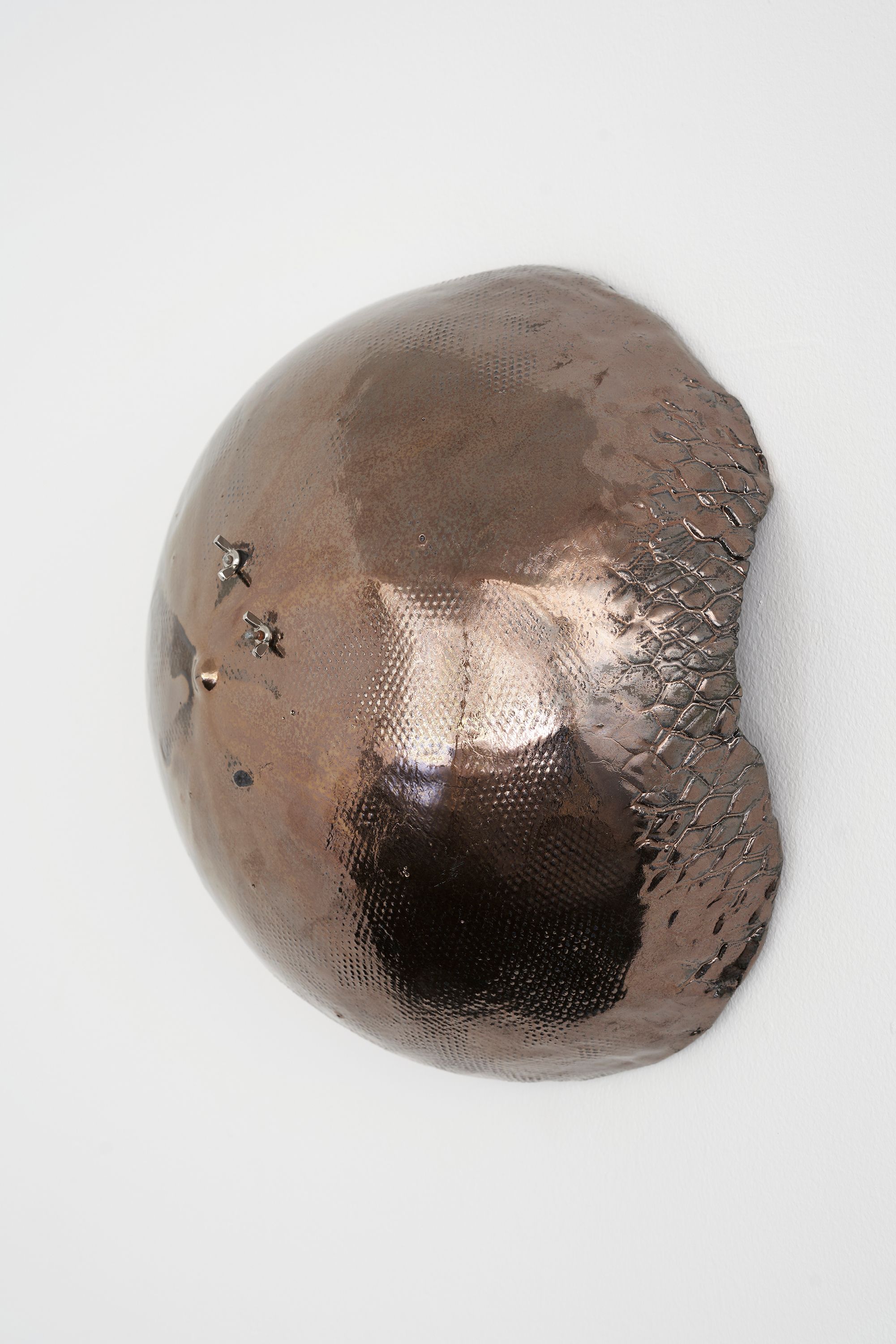 Hanna-Maria Hammari, Bronze Belly, 2020, Glazed ceramic, steel, 31.5 ⁠× ⁠29 ⁠× ⁠16 ⁠⁠cm