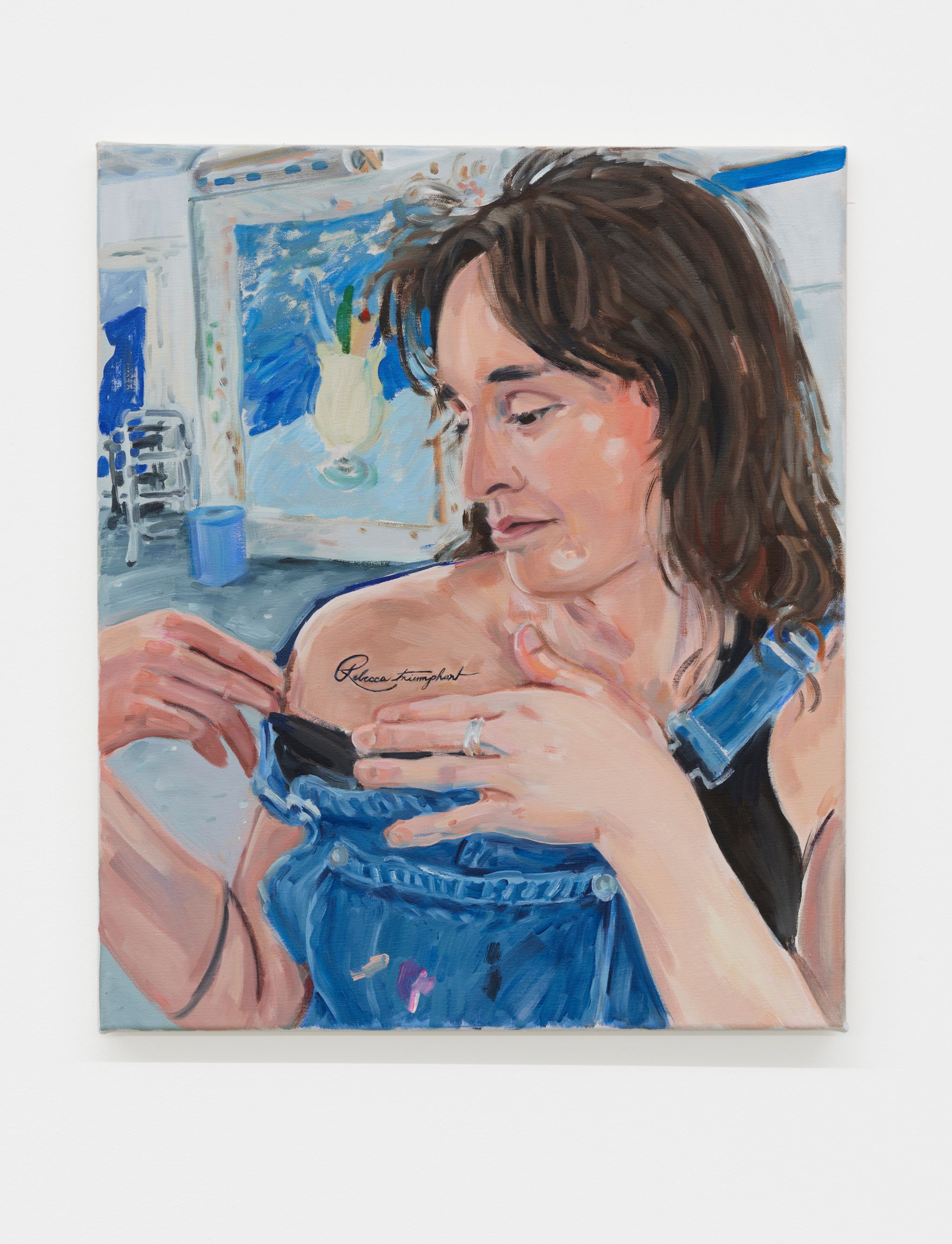 Elizabeth Ravn, Rebecca Triumphant, 2023, Oil on canvas, 65 ⁠× ⁠55 ⁠⁠cm