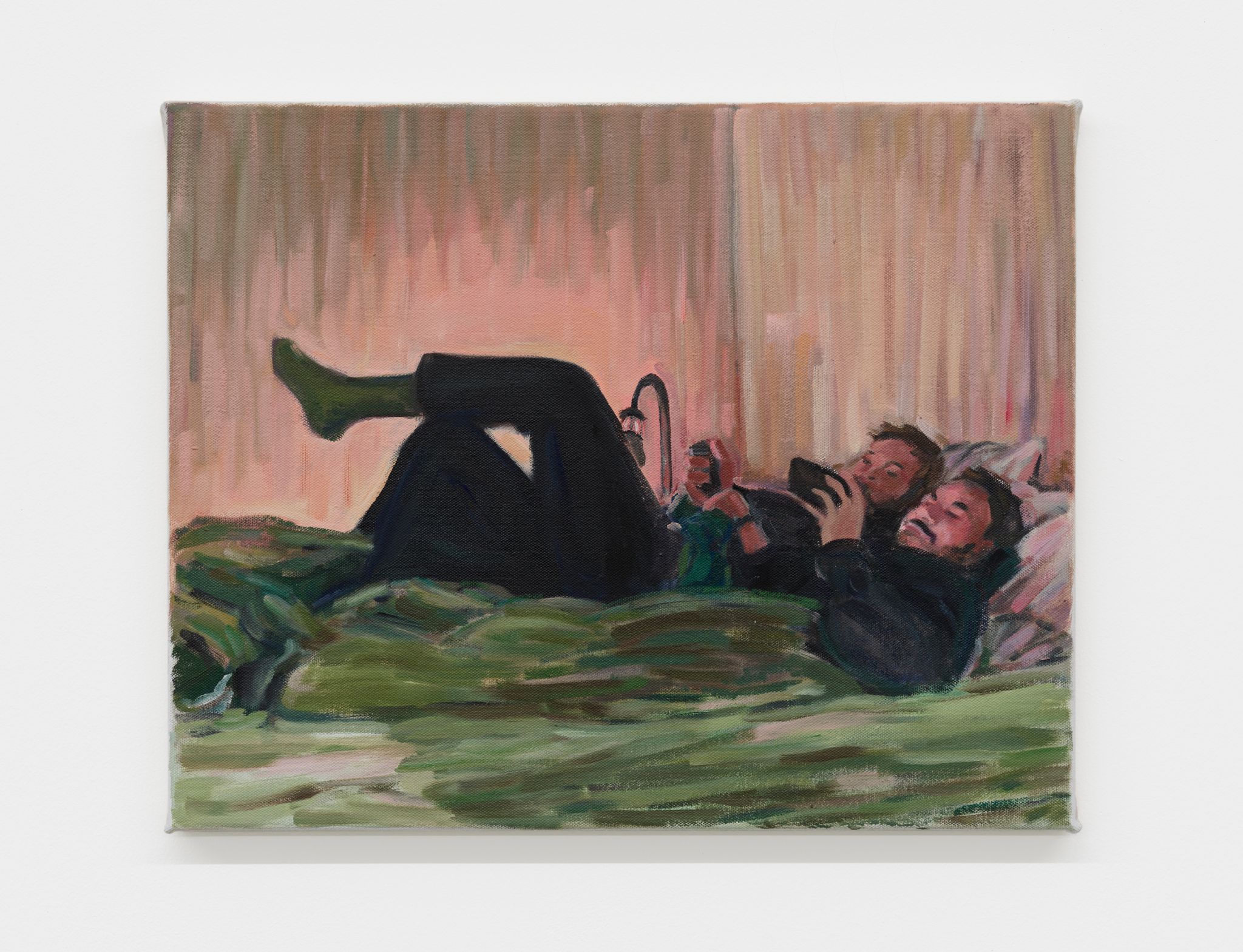 Elizabeth Ravn, Downtime (Dorian & Zayne), 2023, Oil on canvas, 40 ⁠× ⁠50 ⁠⁠cm