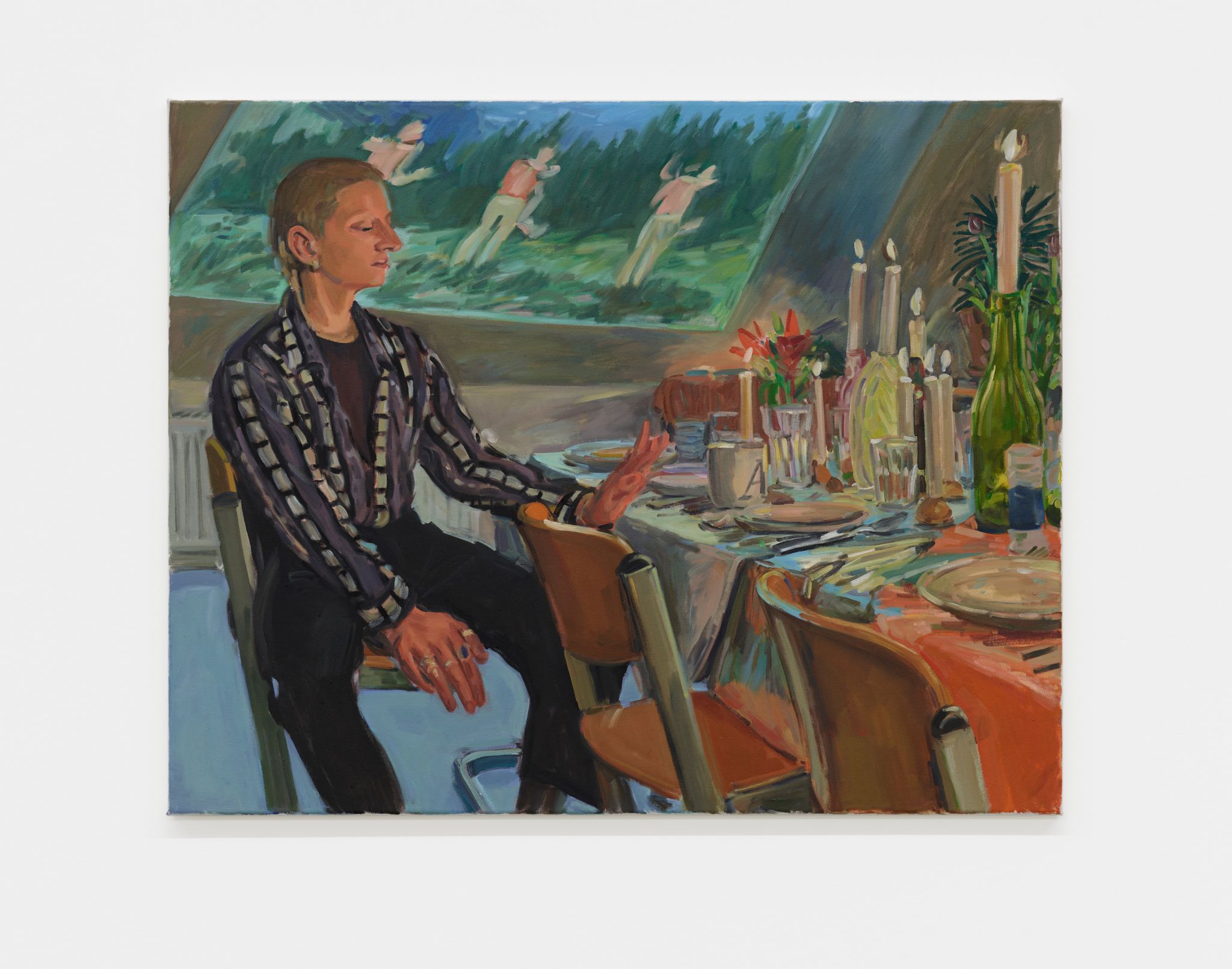 Elizabeth Ravn, Andrzejki, 2023, Oil on canvas, 80 ⁠× ⁠100 ⁠⁠cm