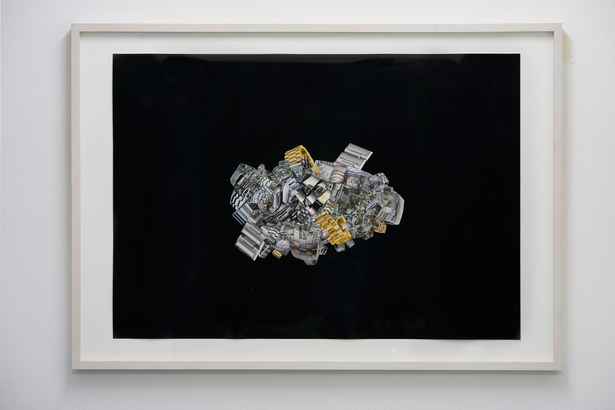 Monica Bonvicini, Untitled (Rolex), 2001, Collage on paper, 85 ⁠× ⁠120 ⁠× ⁠5 ⁠⁠cm, (framed)