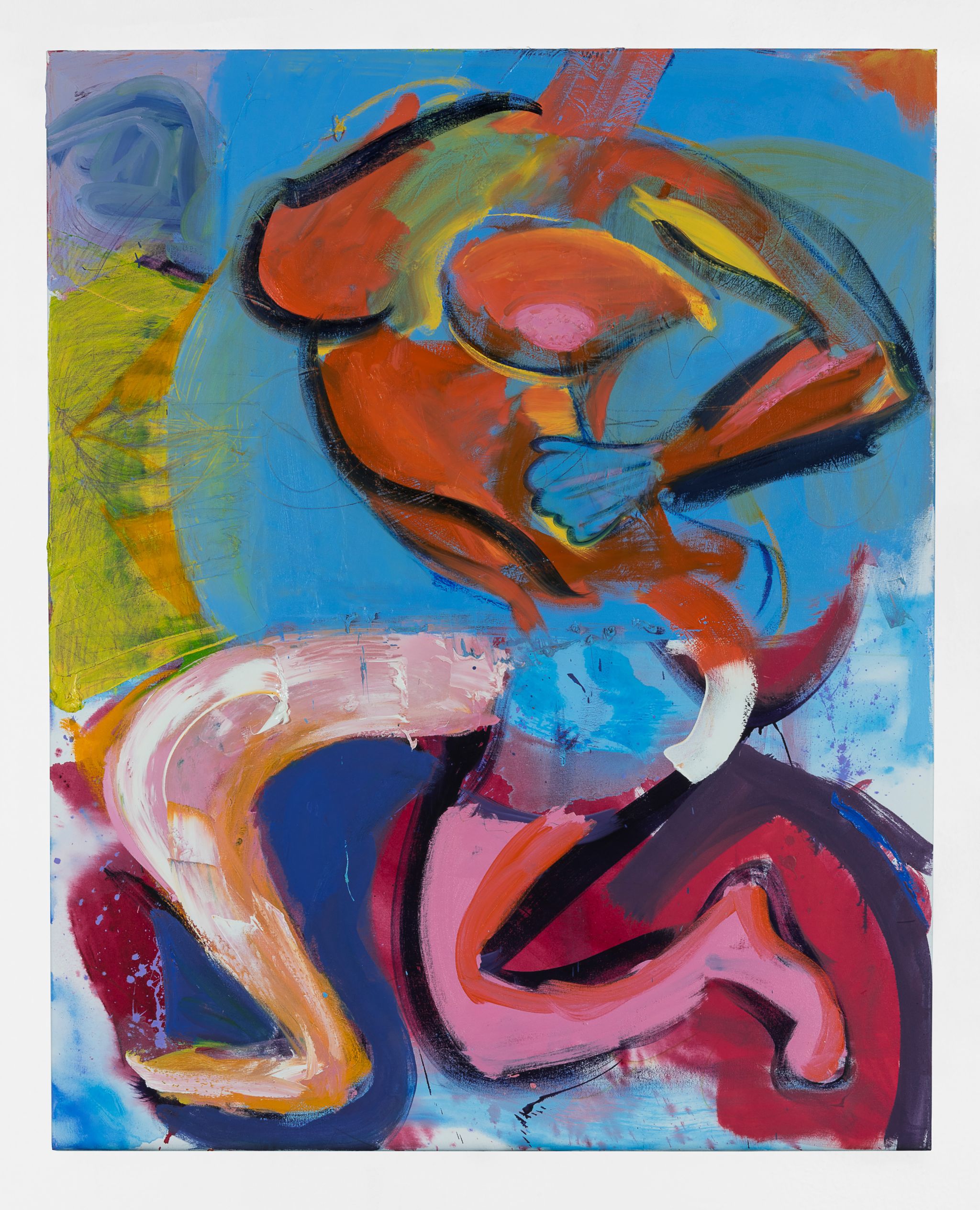 Aileen Murphy, Companion, 2022, Oil, acrylic, ink and coloured pencil on canvas, 150 ⁠× ⁠120 ⁠⁠cm