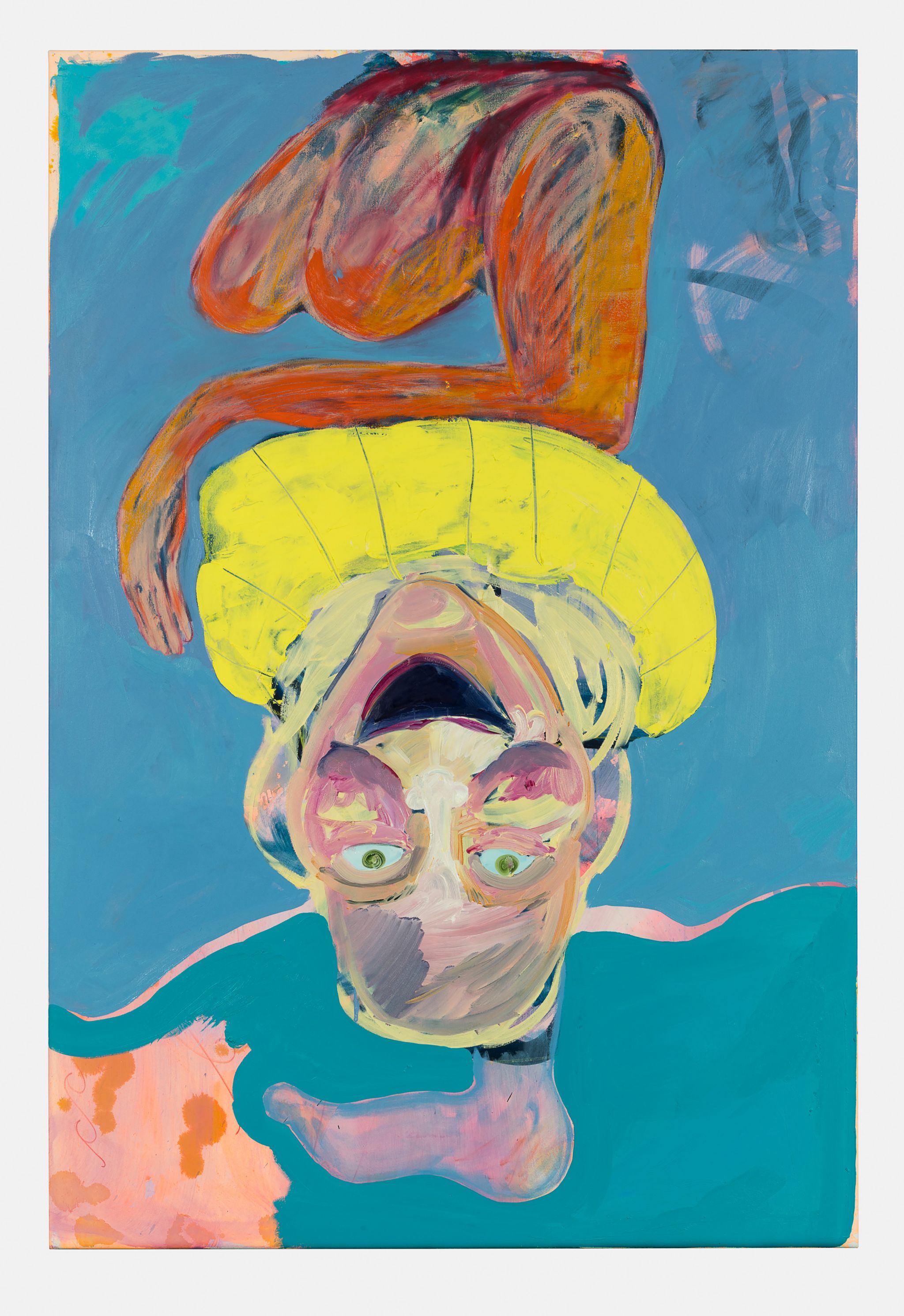Aileen Murphy, Guest, 2022, Oil, vinyl, marker, ink, cold wax, oil stick on canvas, 200 ⁠× ⁠135 ⁠⁠cm