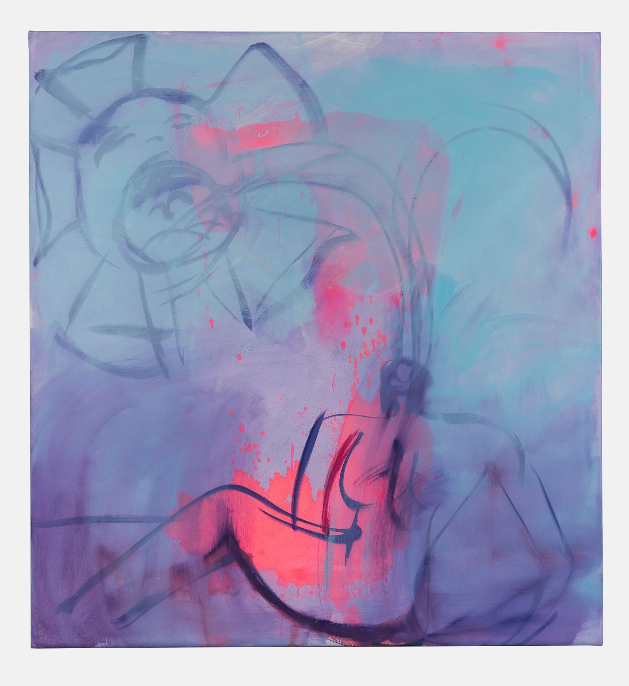 Aileen Murphy, Hi! Arrangement, 2022, Oil and pigment on canvas, 191 ⁠× ⁠178 ⁠⁠cm