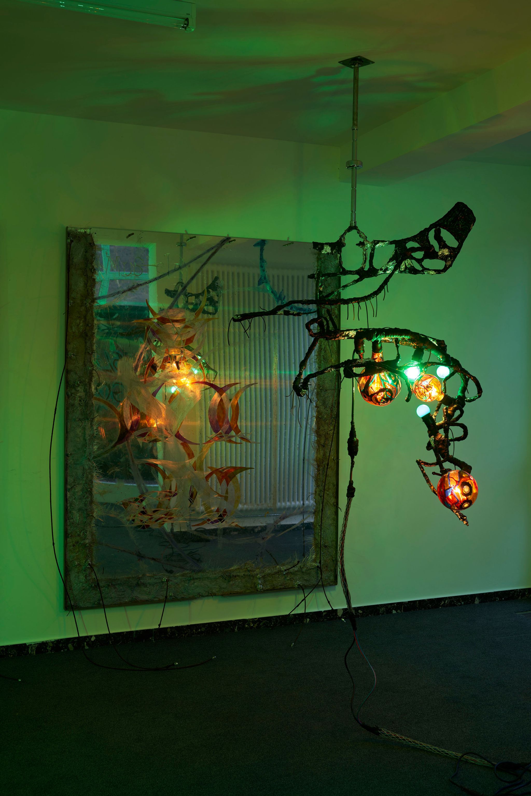 Installation view, KAYA (Kerstin Brätsch & Debo Eilers), HISTORY_HERSTORY, Deborah Schamoni, 2023