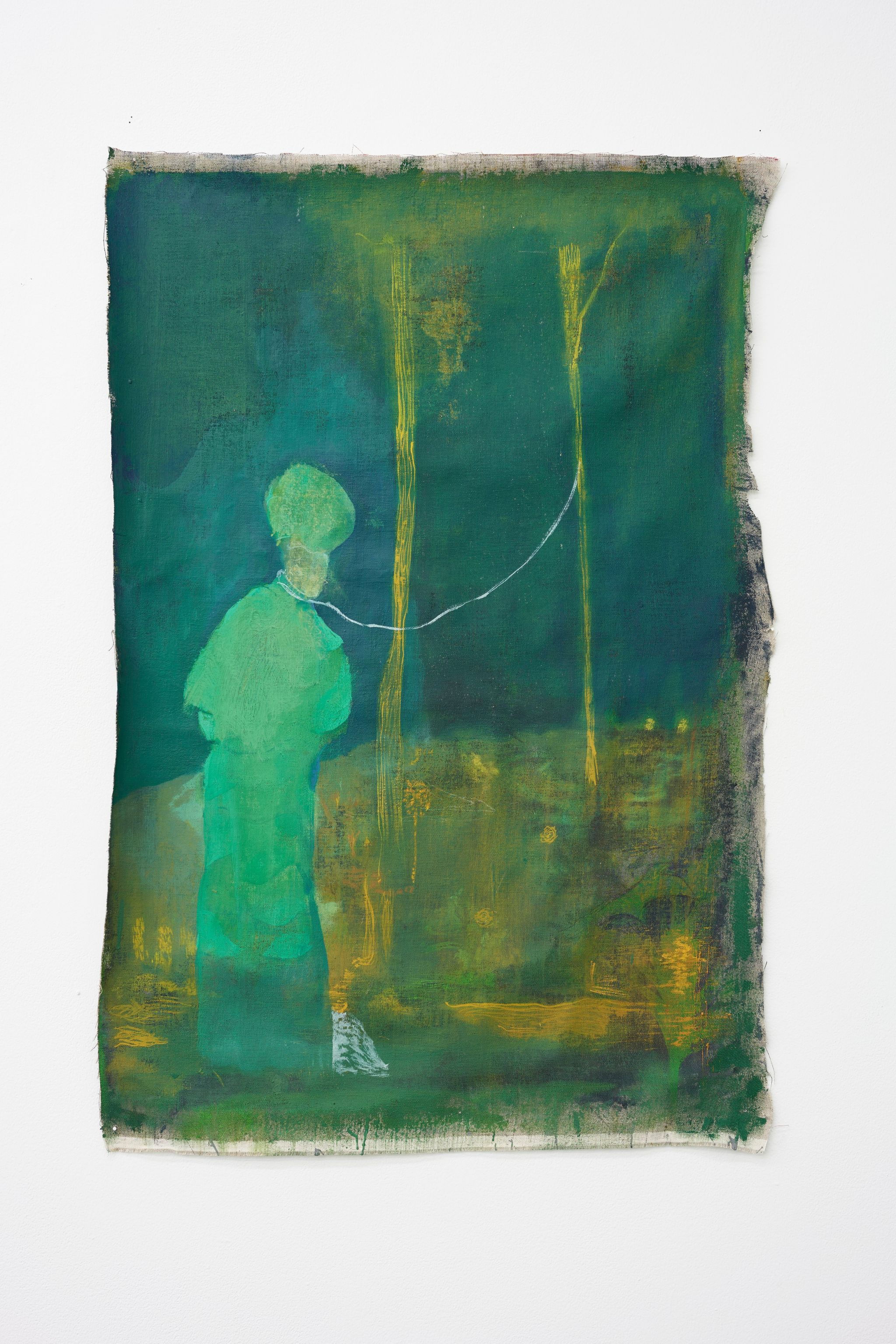 Paul Gondry, Gwynn Hogan, 2019, Gouache and pigment on linen, 65 ⁠× ⁠96 ⁠⁠cm
