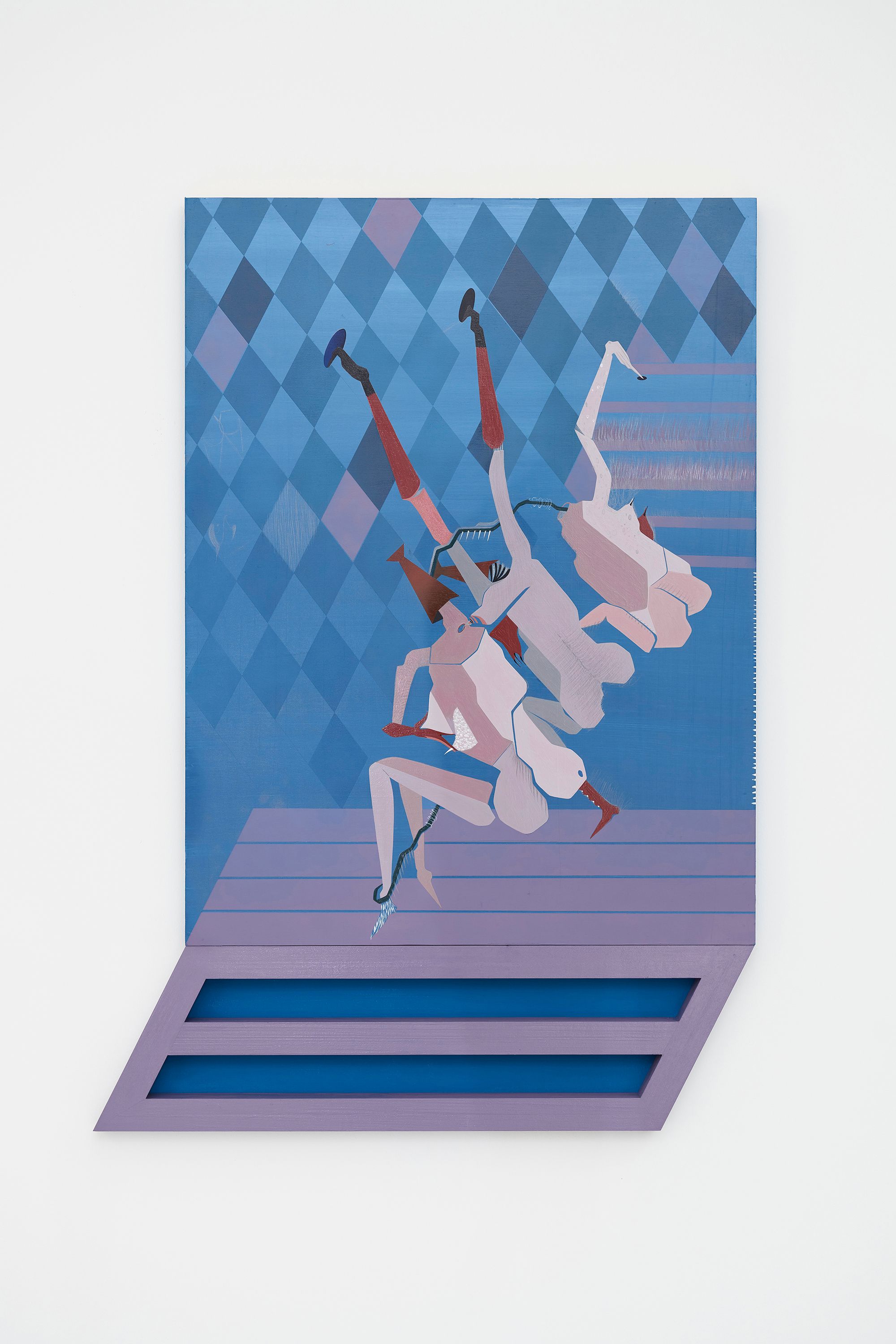 Maryam Hoseini, Capture 5, 2021, Acrylic, ink and pencil on wood panel, 108 ⁠× ⁠75.5 ⁠⁠cm