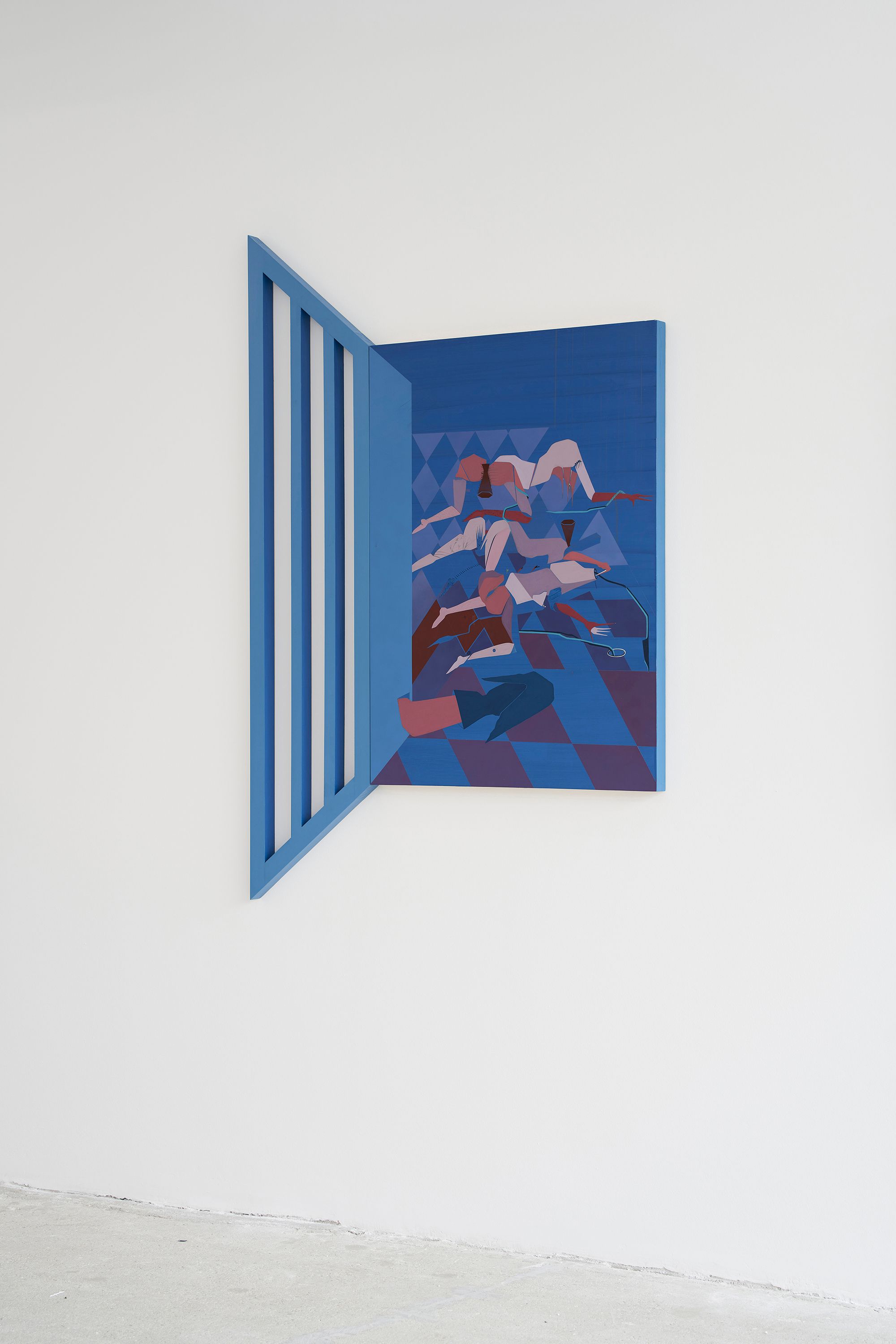 Maryam Hoseini, Capture 1, 2021, Acrylic, ink and pencil on wood panel, 142 ⁠× ⁠91.5 ⁠⁠cm