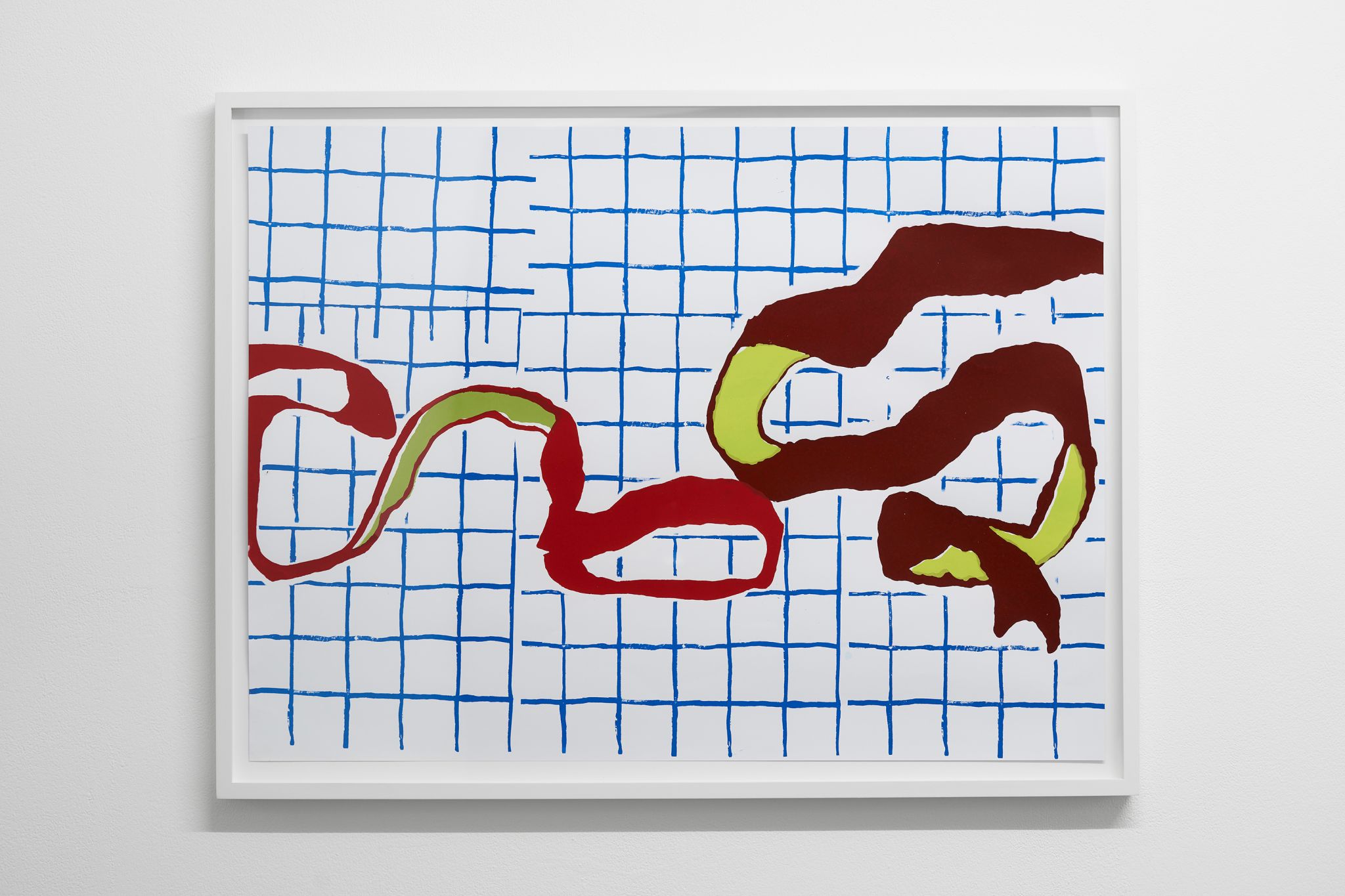 Judith Hopf, Rest 2, 2021, Silkscreen on paper, 65.5 ⁠× ⁠85.5 ⁠× ⁠3.5 ⁠⁠cm, (framed)