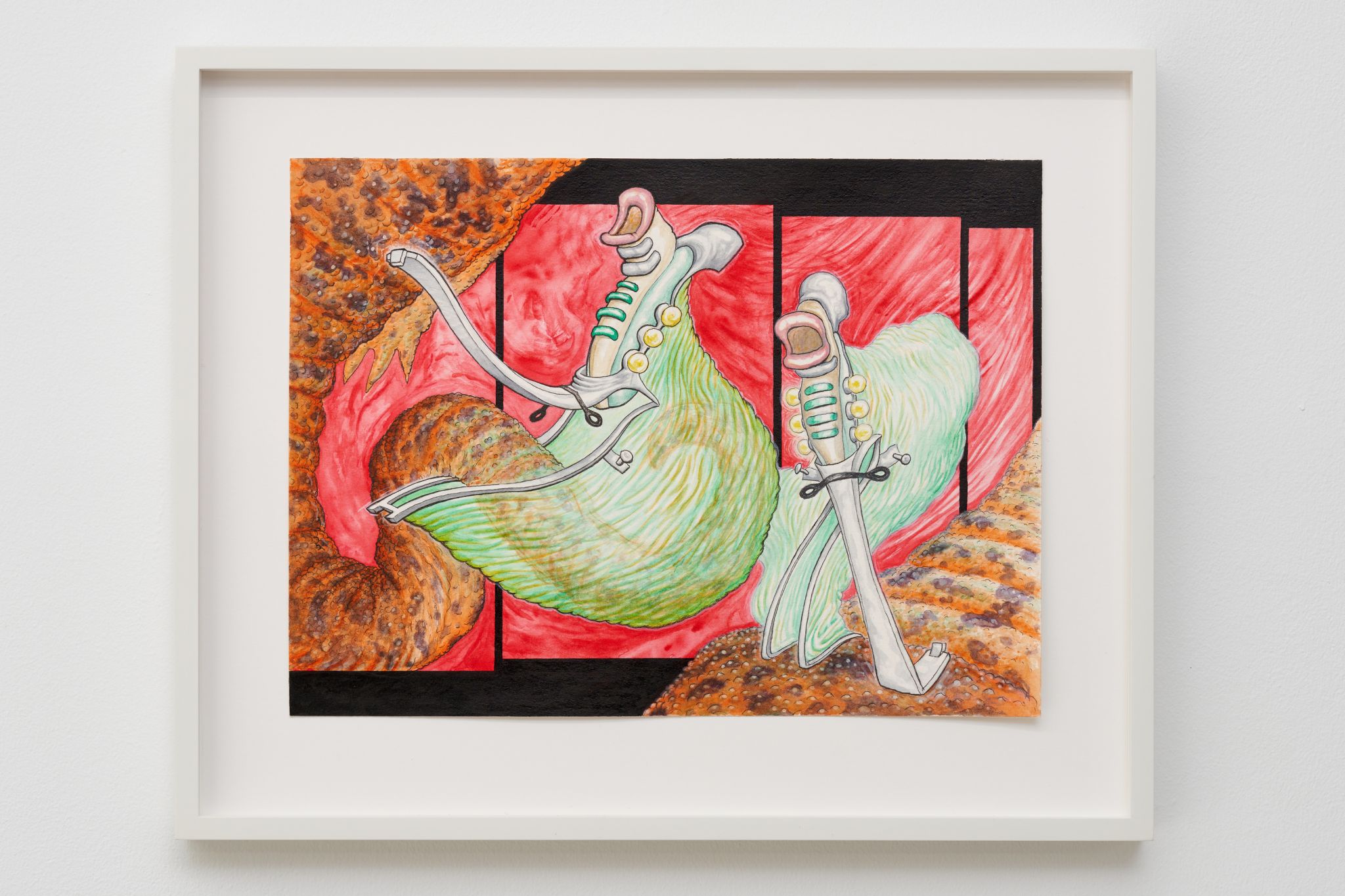 Jonathan Penca, Slupan, 2024, Watercolor, ink, pencil on paper, 33 ⁠× ⁠40 ⁠⁠cm