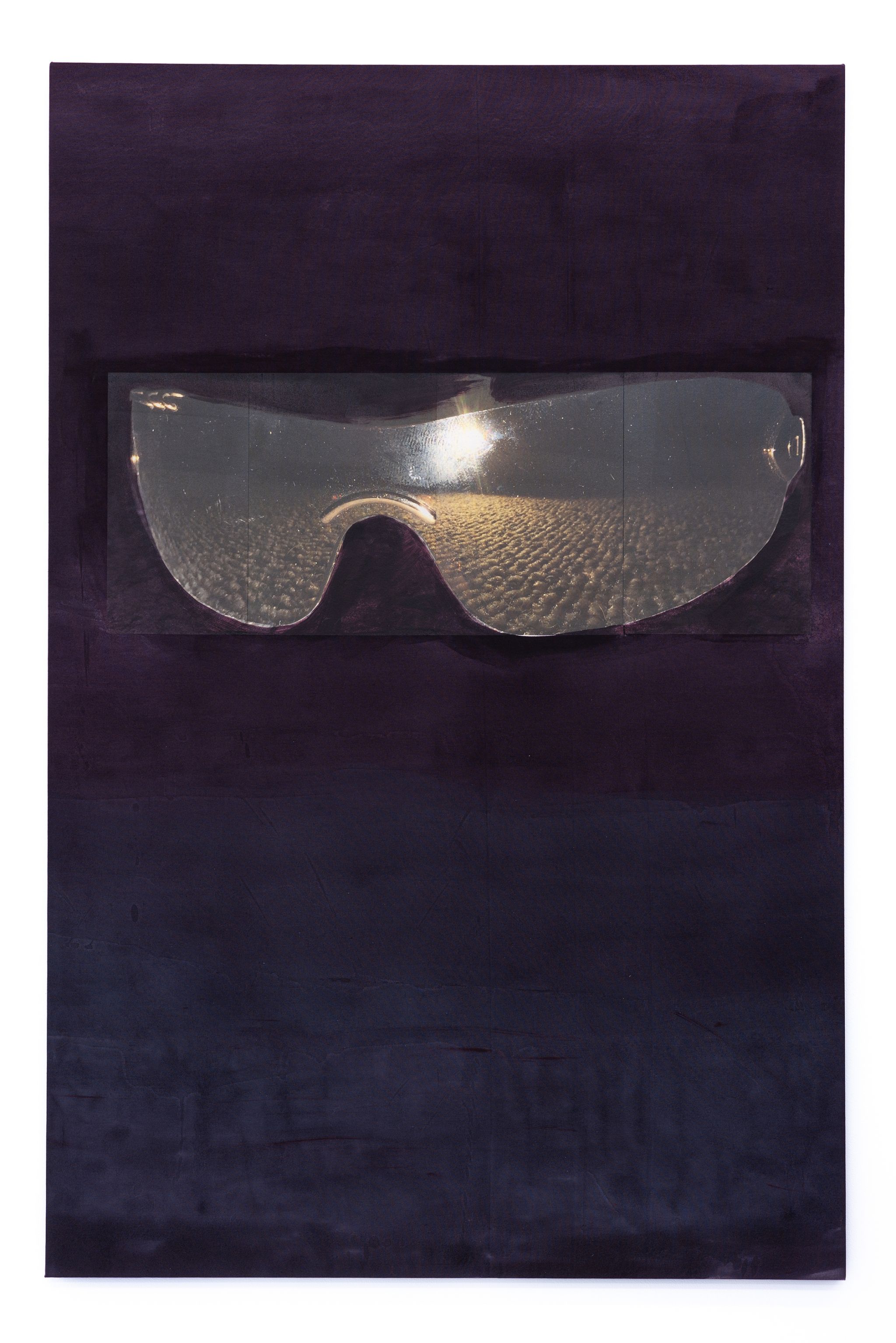 Tobias Spichtig, Keine Fragen, keine Perspektive, 2019, Oil and vinyl print on canvas, 190 ⁠× ⁠125 ⁠⁠cm