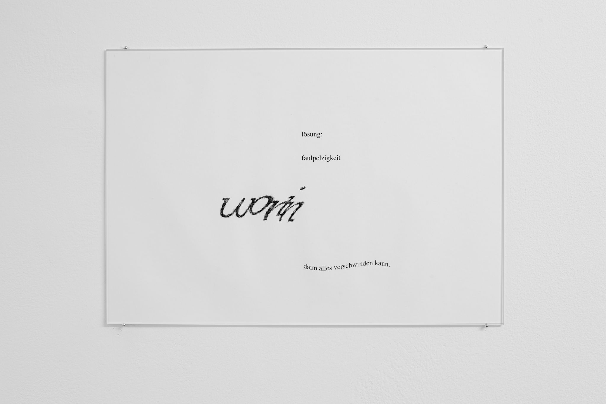 Judith Hopf, lösung: faulpelzigkeit worin, 2013, Inkjet print, 25 ⁠× ⁠36 ⁠⁠cm