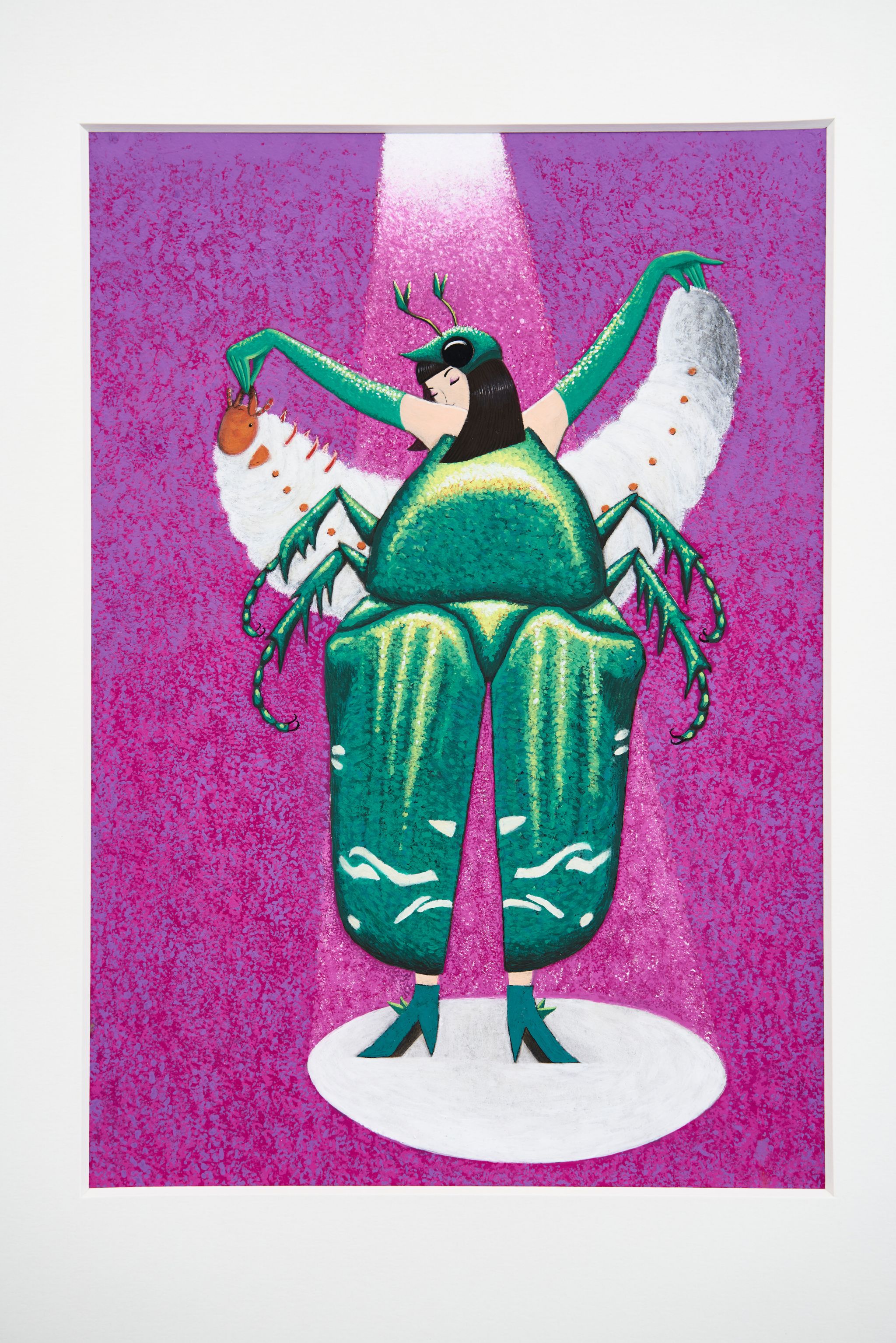 Jonathan Penca, Insect of the year 2000 (Rosenkäfer), 2018, Gouache and ink on cardboard, 53.5 ⁠× ⁠41 ⁠⁠cm