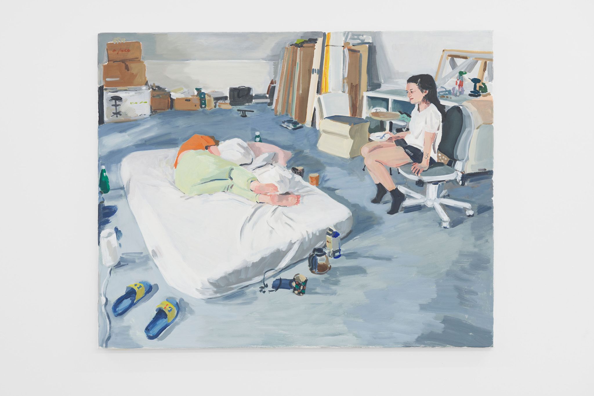 Elizabeth Ravn, Sunday Poses, 2021, Oil on canvas, 80 ⁠× ⁠100 ⁠⁠cm