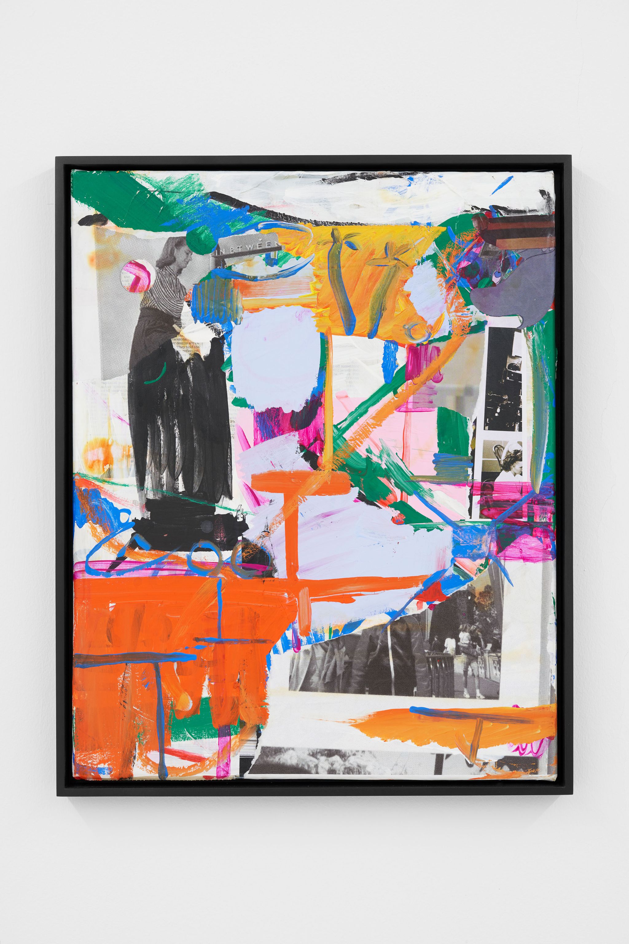 Sarah Szczesny, Dopey Drive, 2021, Gouache, vinyl paint, and ink on canvas, 54 ⁠× ⁠43.5 ⁠⁠cm
