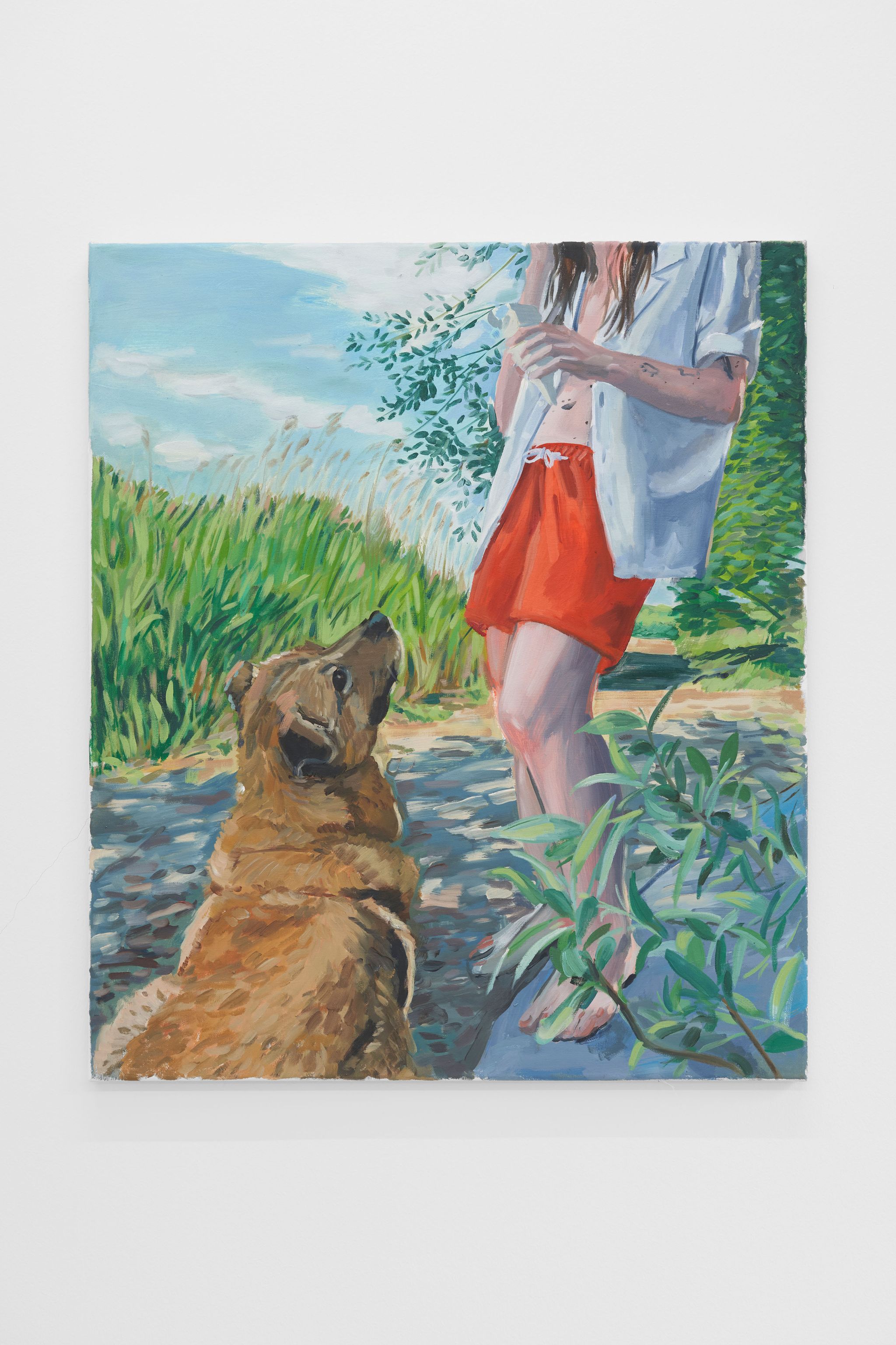 Elizabeth Ravn, She thinks it’s a treat, 2021, Oil on canvas, 70 ⁠× ⁠60 ⁠⁠cm