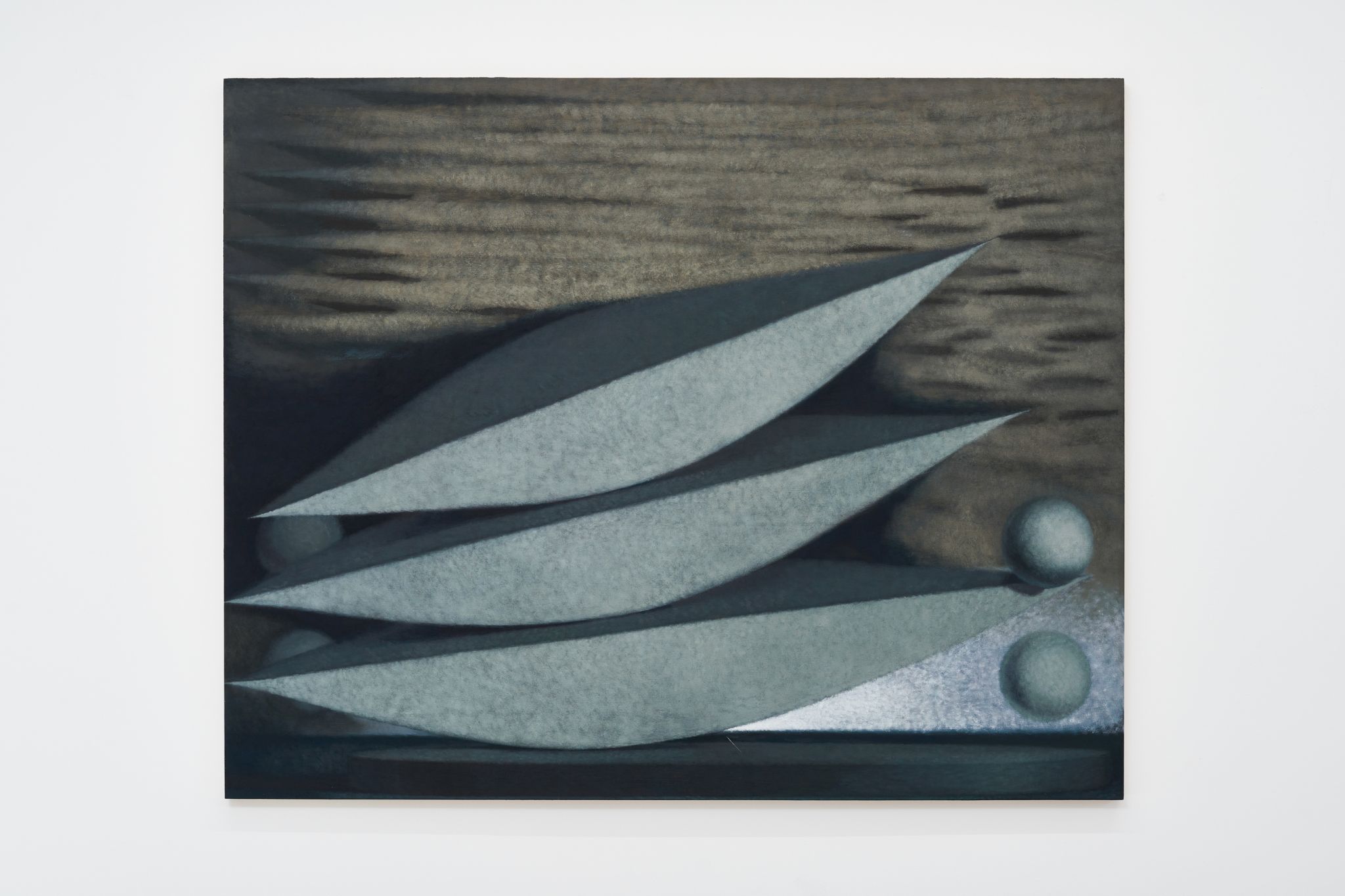 Stella Zhong, Slow Futures, 2024, Oil on Panel, 122 ⁠× ⁠152.5 ⁠× ⁠4 ⁠⁠cm, Courtesy of the artist, Deborah Schamoni, and Chapter NY